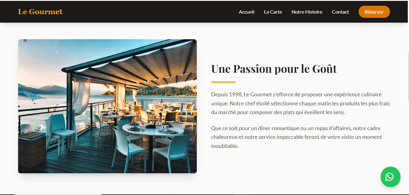 Exemple Site Restaurant Menu Digital